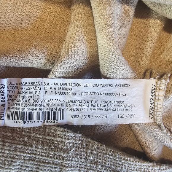 asos Pull & Bear Tan Brown Midi Sleeveless Dress Women's Size S 3302 - Picture 4 of 7